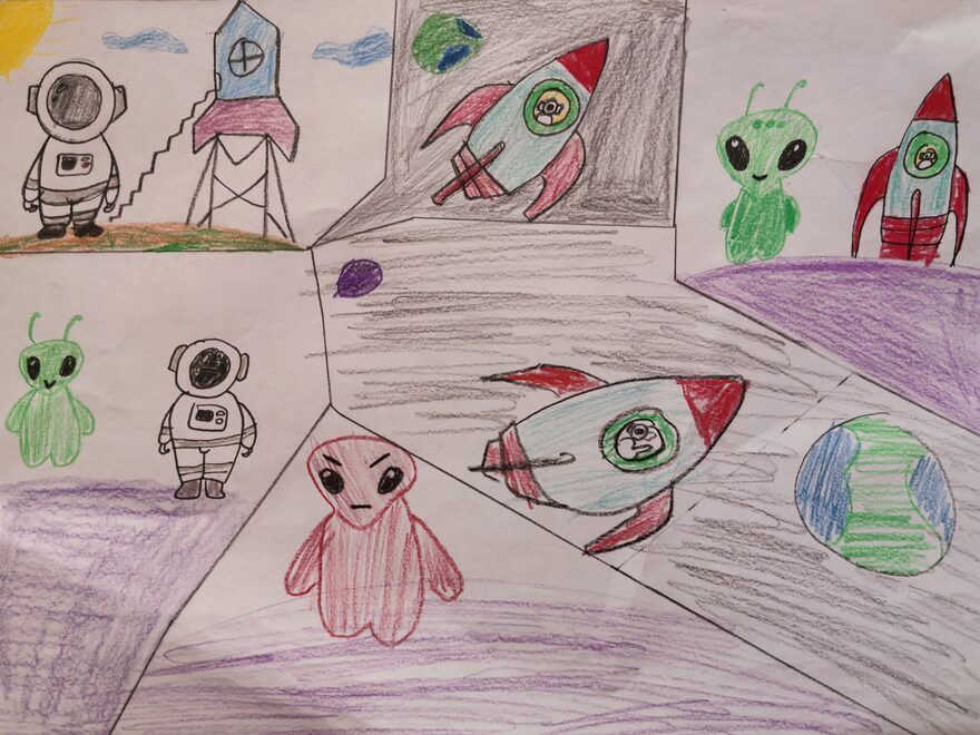 Всероссийский творческий конкурс «Тайны далёких планет»  - детский рисунок, поделка, творческая работа, категория школьники, 6 класс, дистанционный конкурс, школьный конкурс