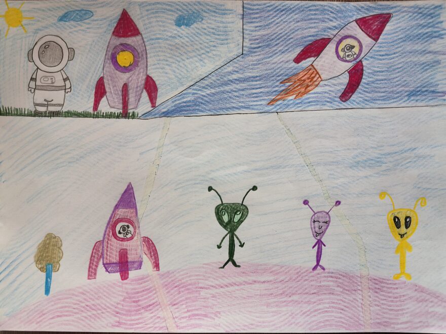 Всероссийский творческий конкурс «Тайны далёких планет»  - детский рисунок, поделка, творческая работа, категория школьники, 6 класс, дистанционный конкурс, школьный конкурс