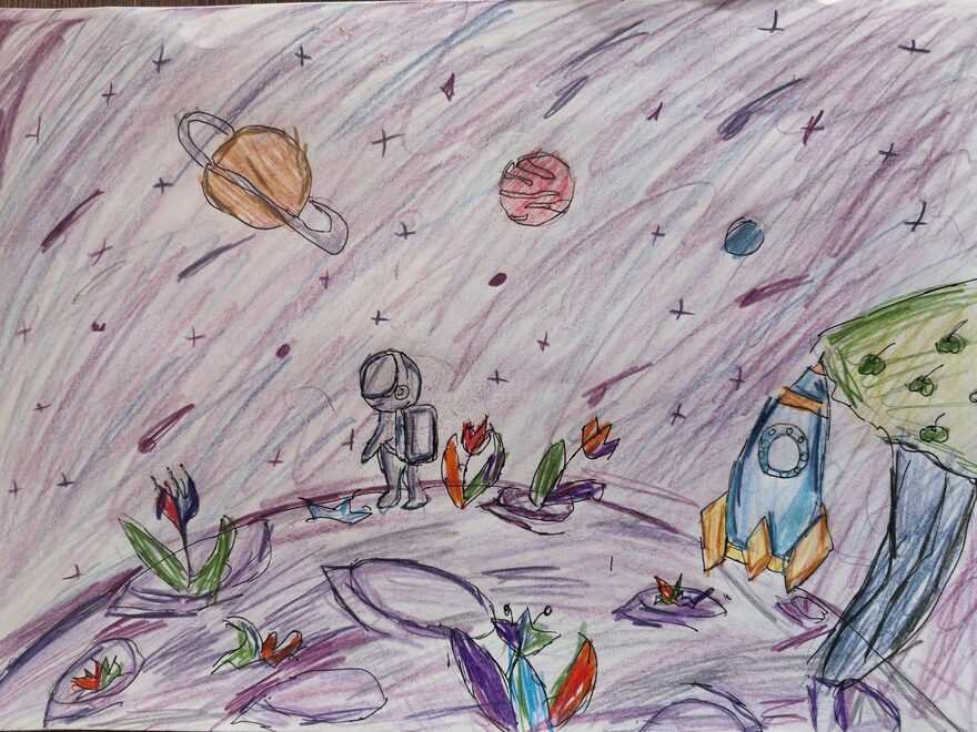Всероссийский творческий конкурс «Тайны далёких планет»  - детский рисунок, поделка, творческая работа, категория школьники, 6 класс, дистанционный конкурс, школьный конкурс