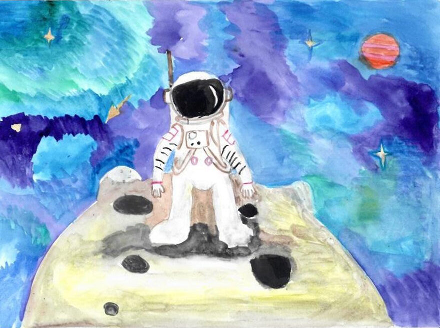 Всероссийский творческий конкурс «Тайны далёких планет»  - детский рисунок, поделка, творческая работа, категория школьники, 2 класс, дистанционный конкурс, школьный конкурс