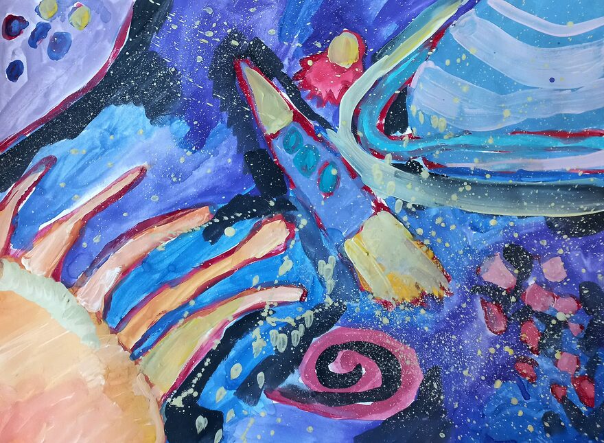 Всероссийский творческий конкурс «Тайны далёких планет»  - детский рисунок, поделка, творческая работа, категория школьники, 1 класс, дистанционный конкурс, школьный конкурс