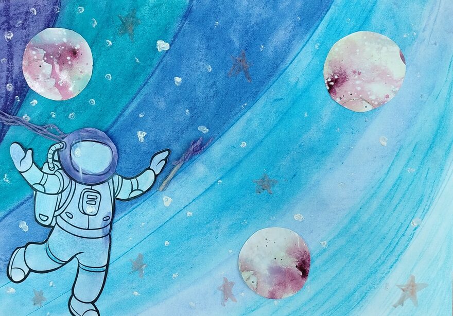 Всероссийский творческий конкурс «Тайны далёких планет»  - детский рисунок, поделка, творческая работа, категория школьники, 1 класс, дистанционный конкурс, школьный конкурс