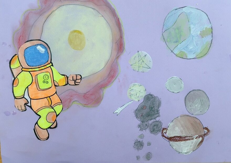 Всероссийский творческий конкурс «Тайны далёких планет»  - детский рисунок, поделка, творческая работа, категория школьники, 1 класс, дистанционный конкурс, школьный конкурс