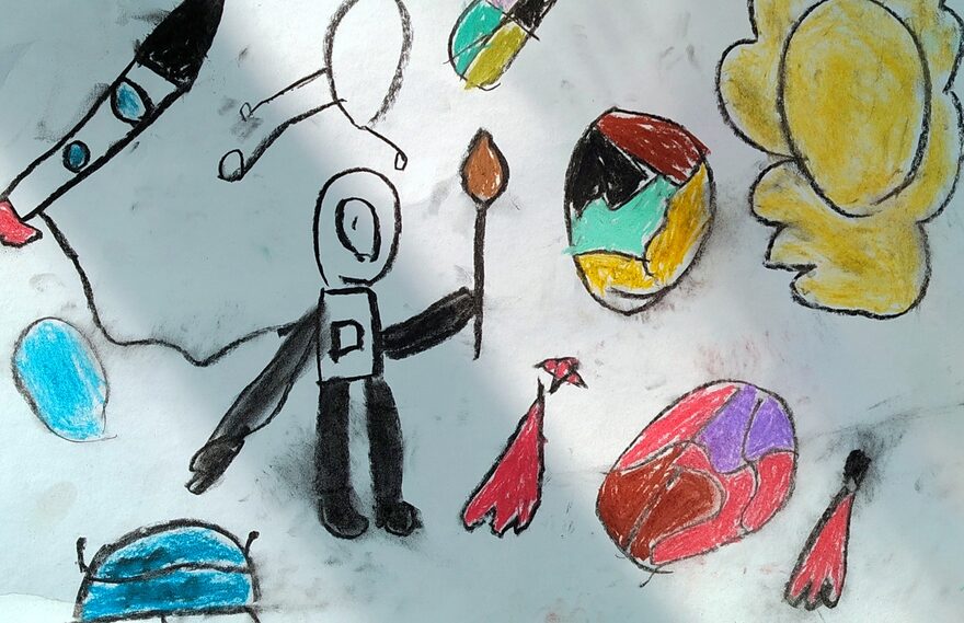 Всероссийский творческий конкурс «Тайны далёких планет»  - детский рисунок, поделка, творческая работа, категория школьники, 1 класс, дистанционный конкурс, школьный конкурс