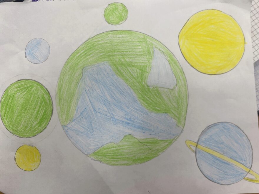 Всероссийский творческий конкурс «Тайны далёких планет»  - детский рисунок, поделка, творческая работа, категория школьники, 3 класс, дистанционный конкурс, школьный конкурс