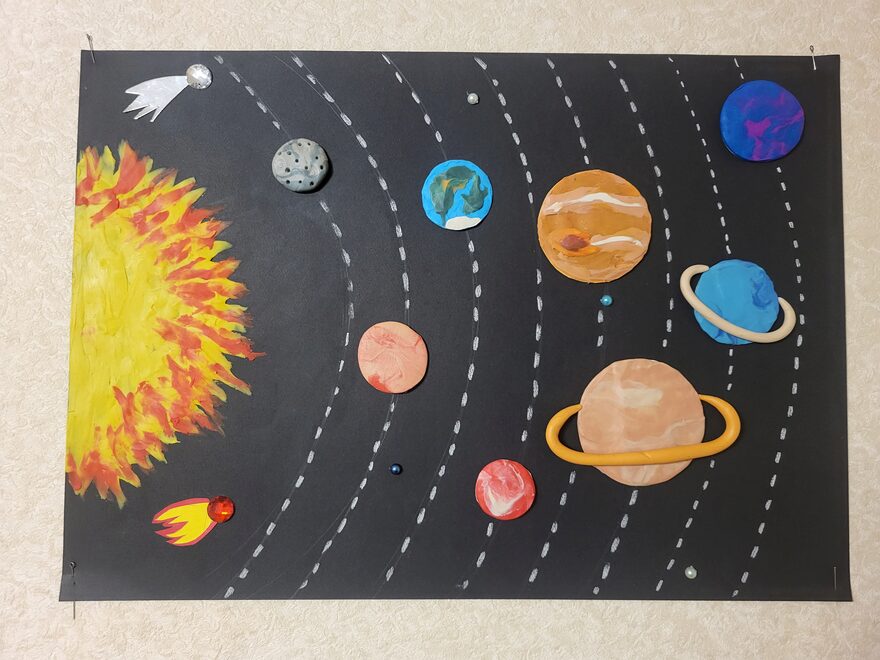 Всероссийский творческий конкурс «Тайны далёких планет»  - детский рисунок, поделка, творческая работа, категория школьники, 2 класс, дистанционный конкурс, школьный конкурс