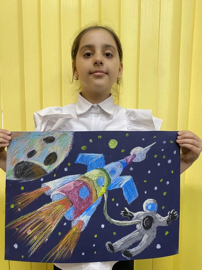 Всероссийский творческий конкурс «Тайны далёких планет»  - детский рисунок, поделка, творческая работа, категория школьники, 2 класс, дистанционный конкурс, школьный конкурс