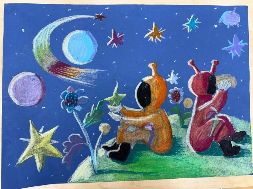 Всероссийский творческий конкурс «Тайны далёких планет»  - детский рисунок, поделка, творческая работа, категория школьники, 3 класс, дистанционный конкурс, школьный конкурс