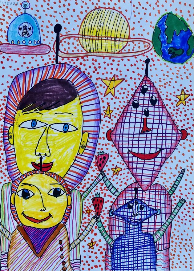 Всероссийский творческий конкурс «Тайны далёких планет»  - детский рисунок, поделка, творческая работа, категория школьники, 1 класс, дистанционный конкурс, школьный конкурс