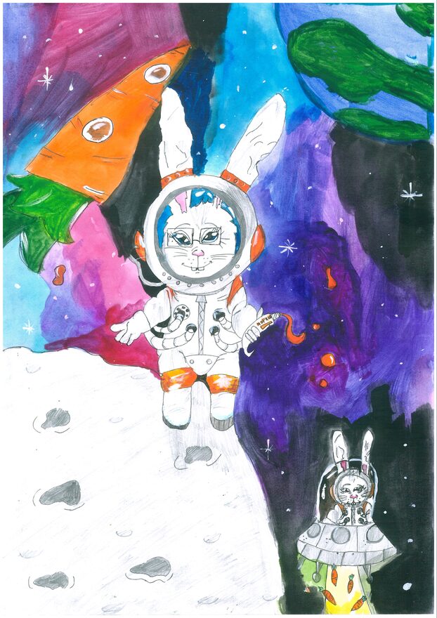 Всероссийский творческий конкурс «Тайны далёких планет»  - детский рисунок, поделка, творческая работа, категория школьники, 5 класс, дистанционный конкурс, школьный конкурс