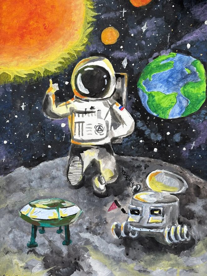 Всероссийский творческий конкурс «Тайны далёких планет»  - детский рисунок, поделка, творческая работа, категория школьники, 6 класс, дистанционный конкурс, школьный конкурс