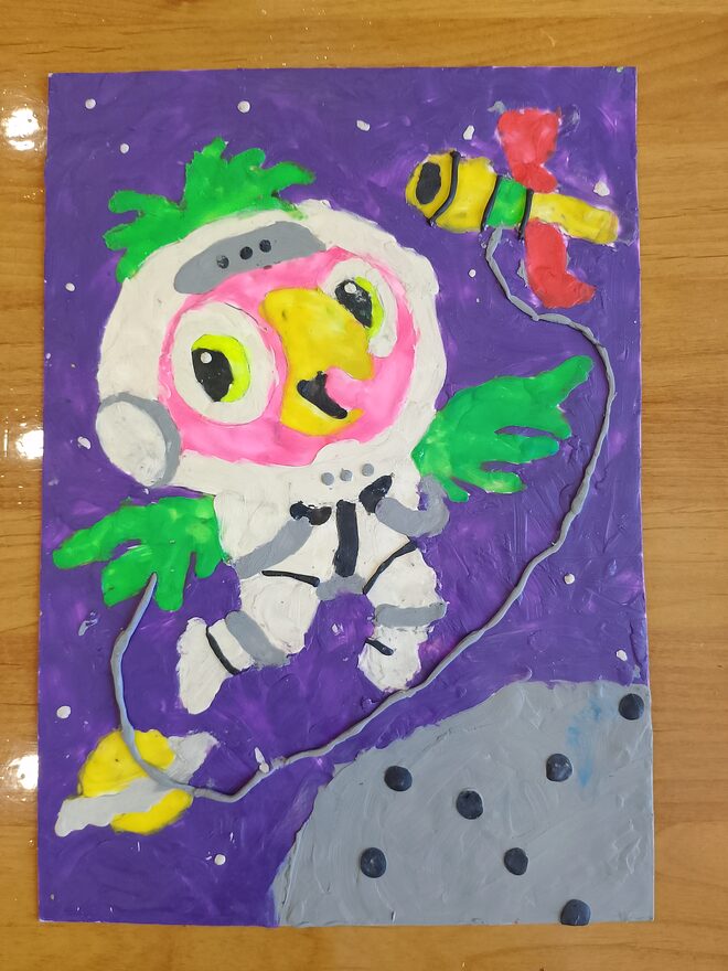 Всероссийский творческий конкурс «Тайны далёких планет»  - детский рисунок, поделка, творческая работа, категория школьники, 1 класс, дистанционный конкурс, школьный конкурс