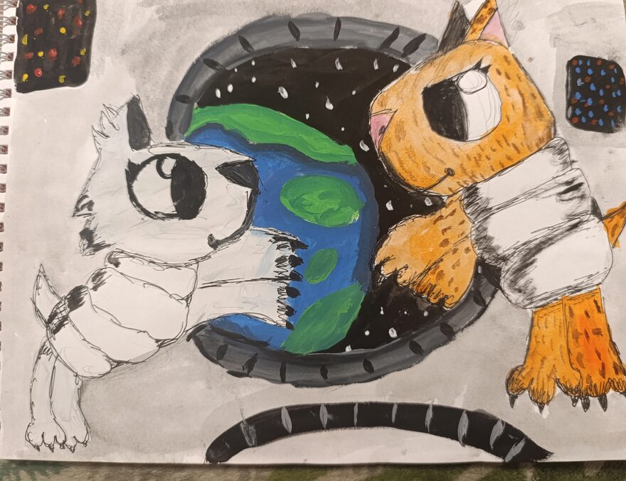 Всероссийский творческий конкурс «Тайны далёких планет»  - детский рисунок, поделка, творческая работа, категория школьники, 4 класс, дистанционный конкурс, школьный конкурс