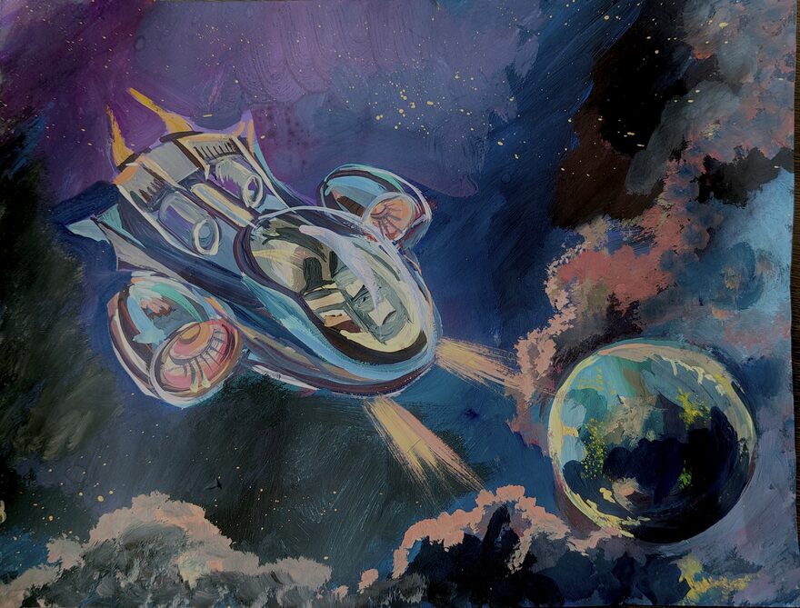 Всероссийский творческий конкурс «Тайны далёких планет»  - детский рисунок, поделка, творческая работа, категория школьники, 4 класс, дистанционный конкурс, школьный конкурс