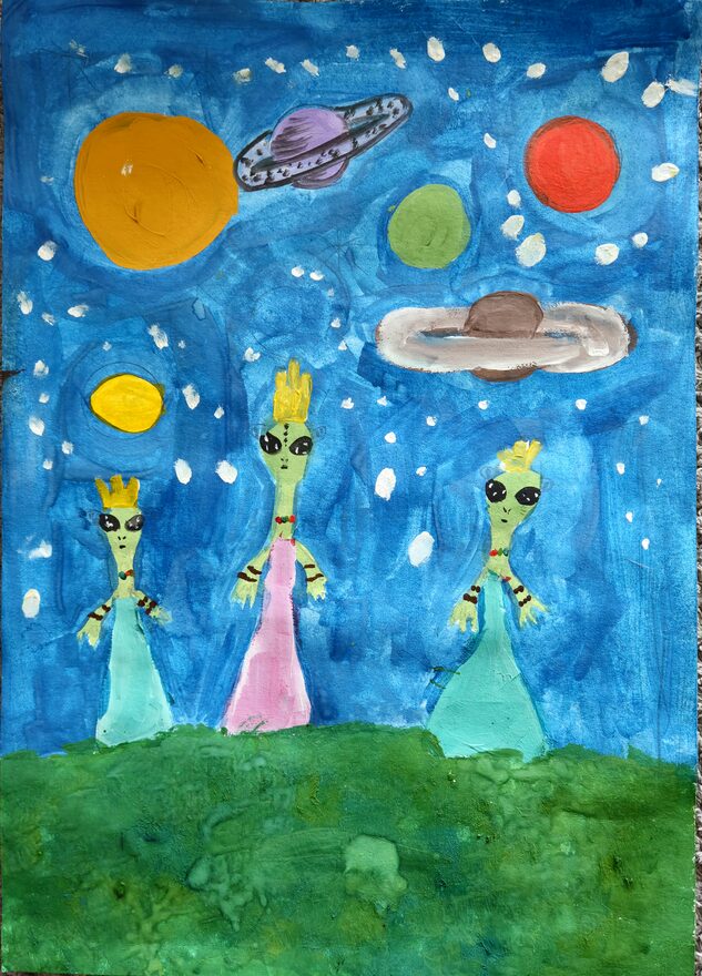 Всероссийский творческий конкурс «Тайны далёких планет»  - детский рисунок, поделка, творческая работа, категория дошкольники, детский сад, дистанционный конкурс, школьный конкурс