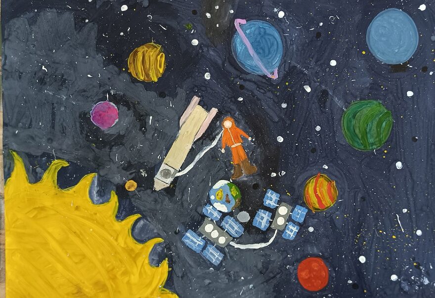 Всероссийский творческий конкурс «Тайны далёких планет»  - детский рисунок, поделка, творческая работа, категория школьники, 6 класс, дистанционный конкурс, школьный конкурс