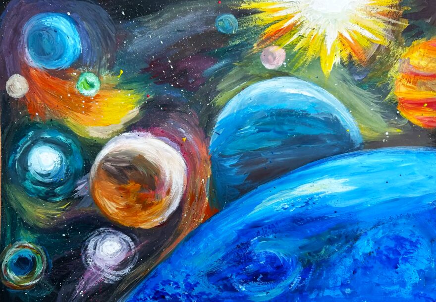 Всероссийский творческий конкурс «Тайны далёких планет»  - детский рисунок, поделка, творческая работа, категория школьники, 5 класс, дистанционный конкурс, школьный конкурс