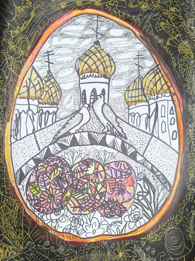 Всероссийский творческий конкурс «Пасхальные традиции»  - детский рисунок, поделка, творческая работа, категория школьники, 6 класс, дистанционный конкурс, школьный конкурс