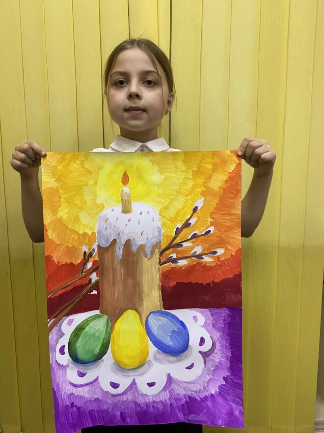 Всероссийский творческий конкурс «Пасхальные традиции»  - детский рисунок, поделка, творческая работа, категория школьники, 2 класс, дистанционный конкурс, школьный конкурс