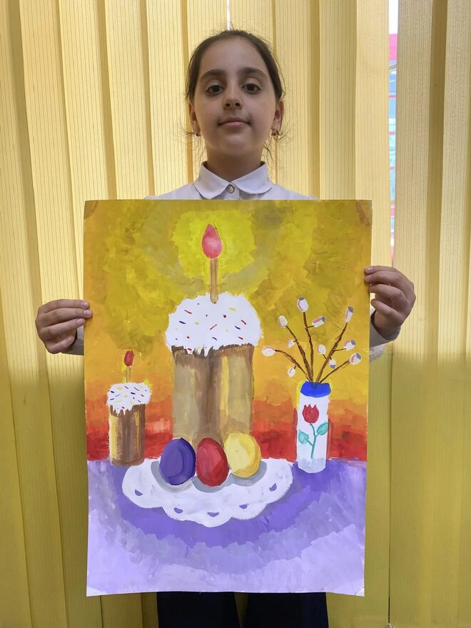 Всероссийский творческий конкурс «Пасхальные традиции»  - детский рисунок, поделка, творческая работа, категория школьники, 2 класс, дистанционный конкурс, школьный конкурс