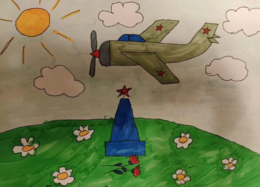 Всероссийский творческий конкурс «Этот День Победы...»  - детский рисунок, поделка, творческая работа, категория школьники, 1 класс, дистанционный конкурс, школьный конкурс