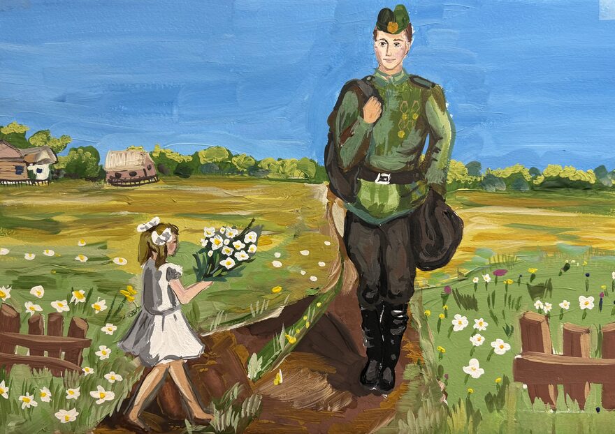 Всероссийский творческий конкурс «Этот День Победы...»  - детский рисунок, поделка, творческая работа, категория школьники, 3 класс, дистанционный конкурс, школьный конкурс