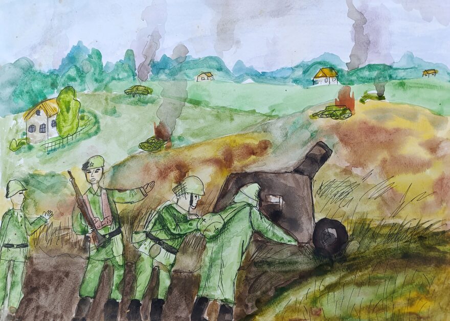 Всероссийский творческий конкурс «Этот День Победы...»  - детский рисунок, поделка, творческая работа, категория школьники, 2 класс, дистанционный конкурс, школьный конкурс