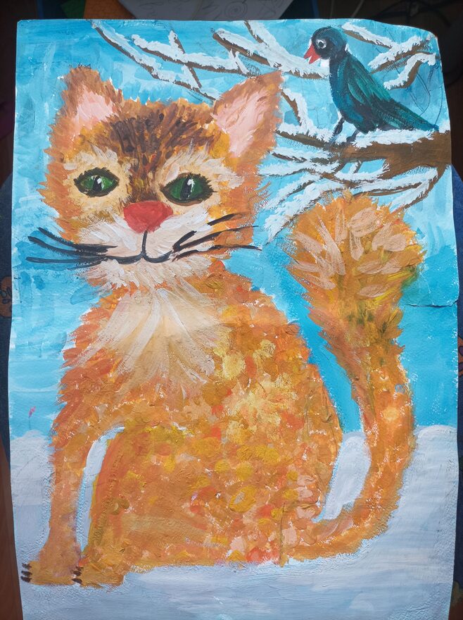 Всероссийский творческий конкурс «Мой четвероногий друг»  - детский рисунок, поделка, творческая работа, категория школьники, 2 класс, дистанционный конкурс, школьный конкурс