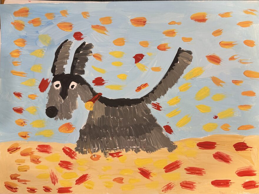 Всероссийский творческий конкурс «Мой четвероногий друг»  - детский рисунок, поделка, творческая работа, категория школьники, 2 класс, дистанционный конкурс, школьный конкурс