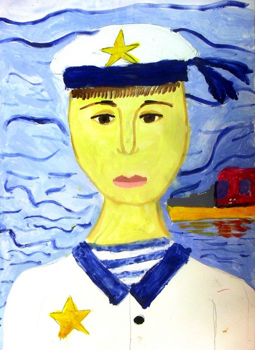Портрет моряка рисунок
