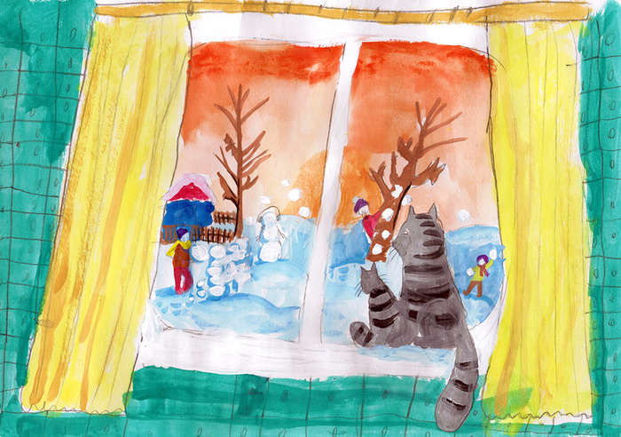 Международный творческий конкурс «Здравствуй, зимушка-зима»  - детский рисунок, поделка, творческая работа, категория школьники, 2 класс, дистанционный конкурс, школьный конкурс