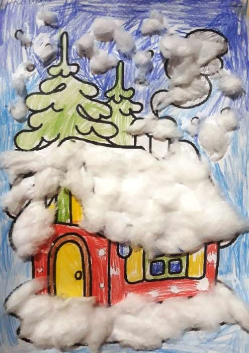 Международный творческий конкурс «Здравствуй, зимушка-зима»  - детский рисунок, поделка, творческая работа, категория школьники, 1 класс, дистанционный конкурс, школьный конкурс